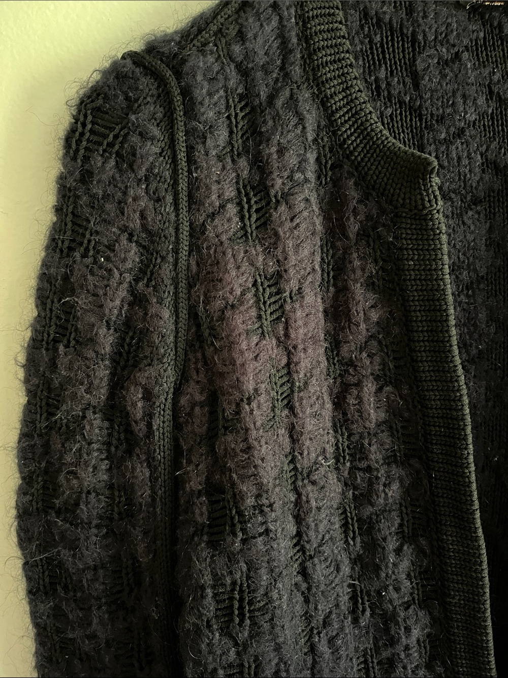 Maje Garcon Cable Knit Crop Cardigan Jacket - Picture 2 of 16